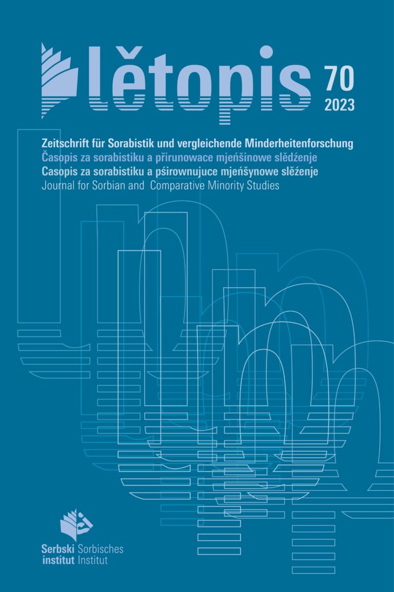 Cover von  Lětopis Zeitschrift für Sorabistik und vergleichende Minderheitenforschung 
Jahresband 70/2023